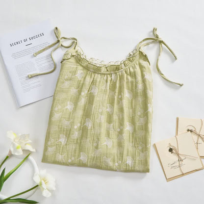 Ownkoti Fresh Ginkgo Cotton Cami Night Dress - image 1