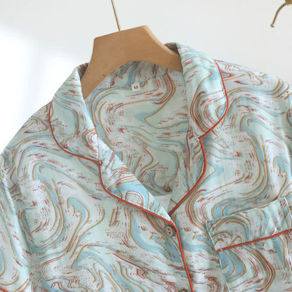 Ownkoti Abstract Print Cotton Gauze Lounge Set - image 5