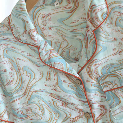 Ownkoti Abstract Print Cotton Gauze Lounge Set - image 6