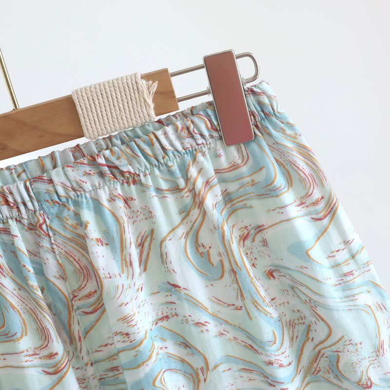Ownkoti Abstract Print Cotton Gauze Lounge Set - image 13