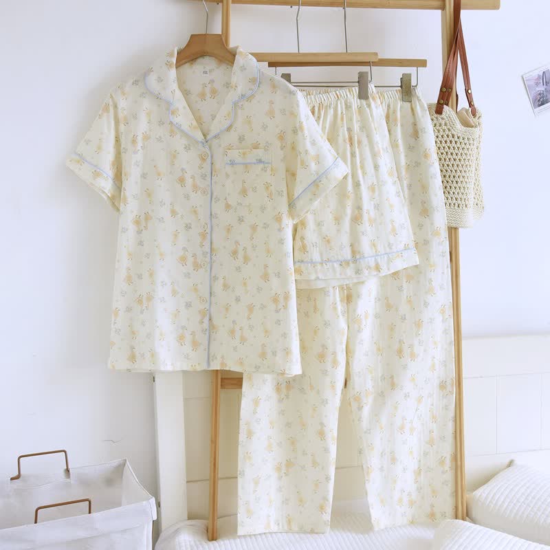 Ownkoti Cotton Duck Print Three Piece Loungewear - image 1