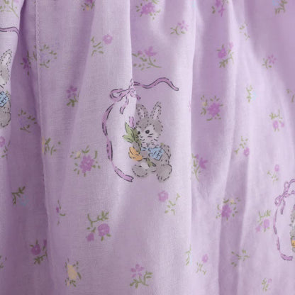 Ownkoti Purple Bunny & Floral Cotton Loungewear Set(3PCS) - image 11