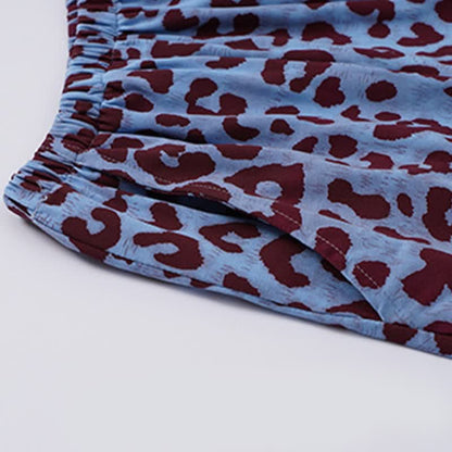 Ownkoti Blue Leopard Print Cami Loungewear Set - image 6