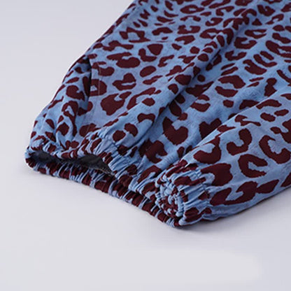 Ownkoti Blue Leopard Print Cami Loungewear Set - image 7