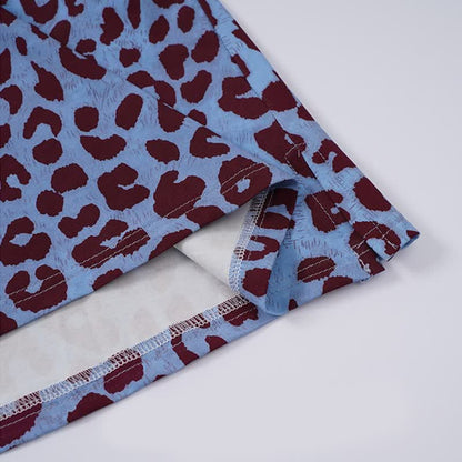 Ownkoti Blue Leopard Print Cami Loungewear Set - image 8