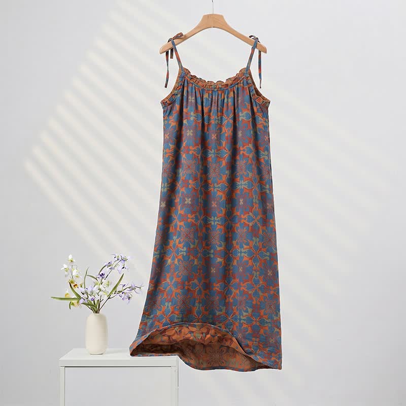 Ownkoti Vintage Boho Cotton Cami Night Dress - image 3