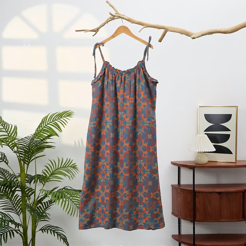 Ownkoti Vintage Boho Cotton Cami Night Dress - image 4