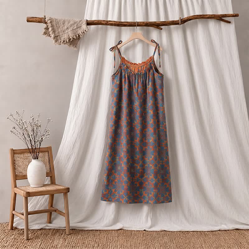 Ownkoti Vintage Boho Cotton Cami Night Dress - image 7