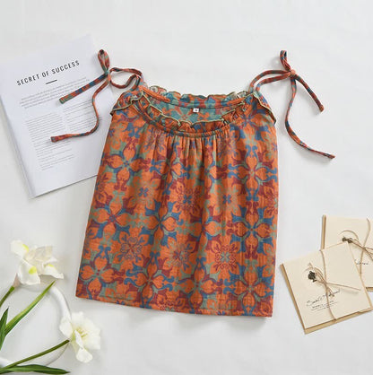 Ownkoti Vintage Boho Cotton Cami Night Dress - image 6
