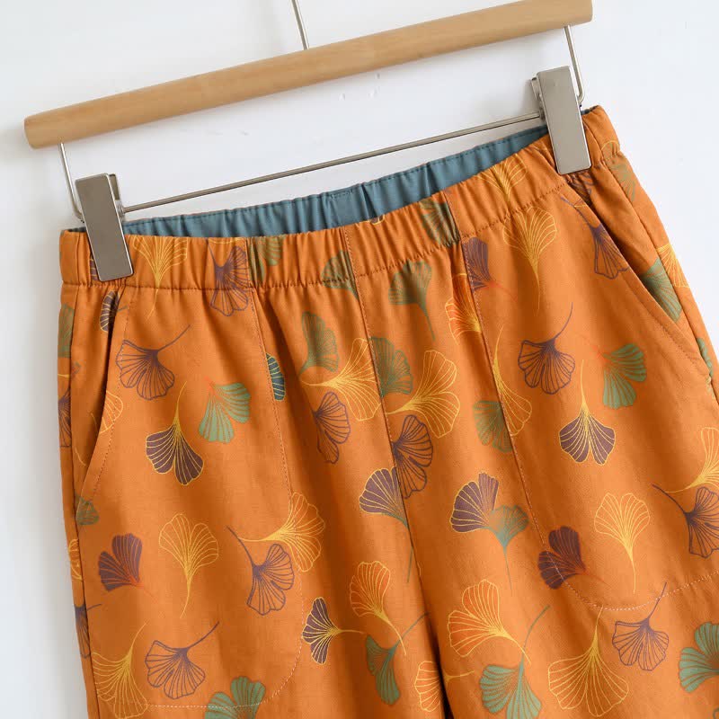 Ownkoti Ginkgo Leaf Cami Top & Pants Pajama Set - image 12