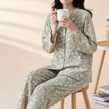 Ownkoti Soft Floral Cotton Button Front Pajamas - image 5