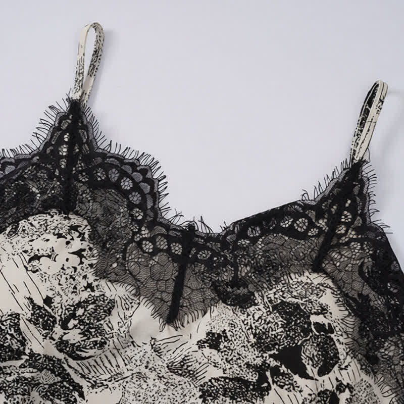 Ownkoti Vintage Floral Lace Cami & Shorts Set - image 4