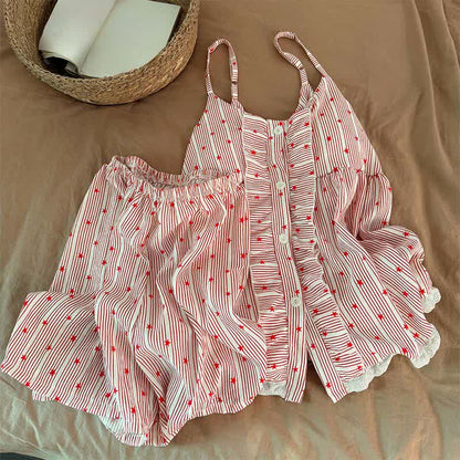 Ownkoti Stripe & Star Ruffle Cami Lounge Set - image 4
