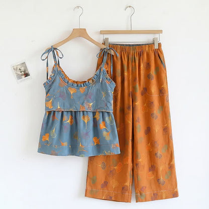 Ownkoti Ginkgo Cami Top & Pants Pajama Set - image 5