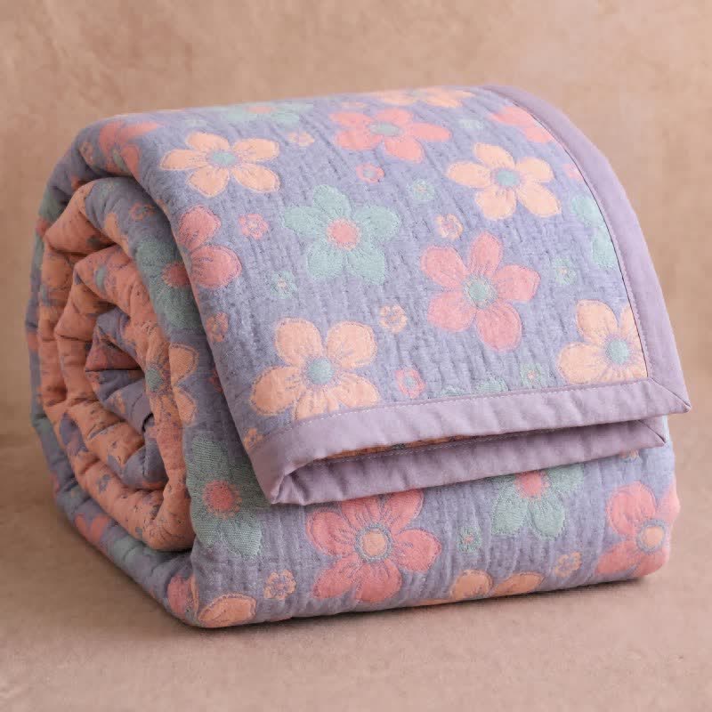 Ownkoti Ditsy Floral 3-layer Gauze Bedspread Quilt - image 0