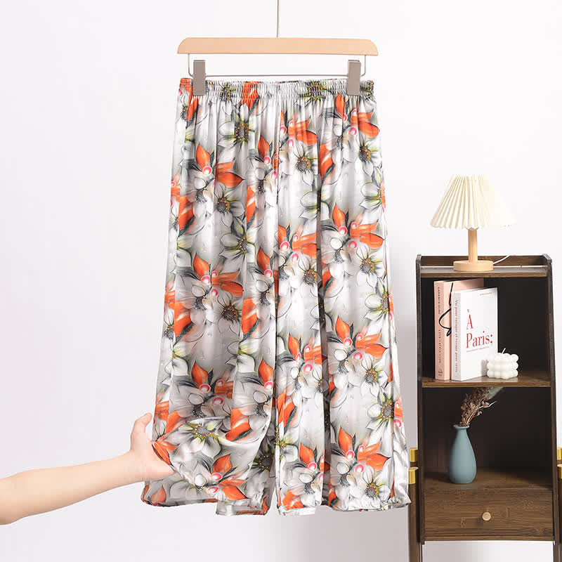 Ownkoti Vintage Floral Cropped Lounge Pants - image 2