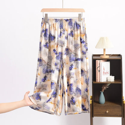 Ownkoti Artistic Print Cropped Lounge Pants - image 2