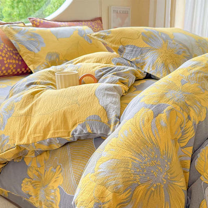 Ownkoti Floral Cotton Gauze 4-Piece Bedding Set - image 4