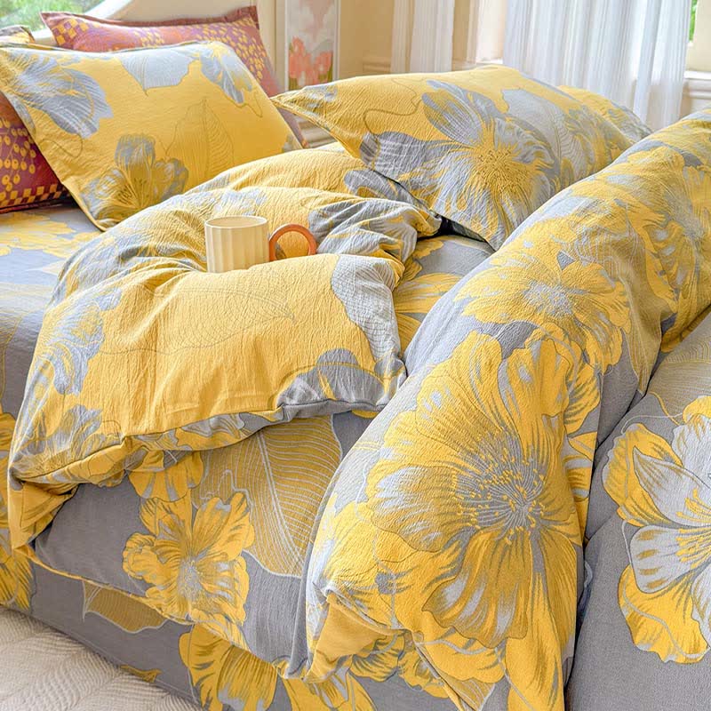 Ownkoti Floral Cotton Gauze 4-Piece Bedding Set - image 2