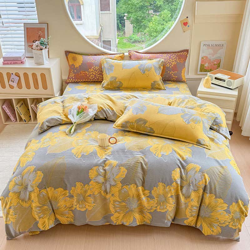 Ownkoti Floral Cotton Gauze 4-Piece Bedding Set - image 1