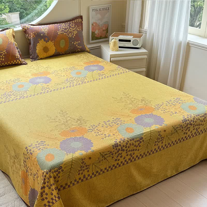 Ownkoti Sunflower Cotton Double Gauze Bedding Set(4PCS) - image 2