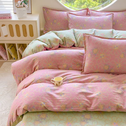 Ownkoti Pastel Floral Cotton Double Gauze Bedding(4PCS) - King - image 0