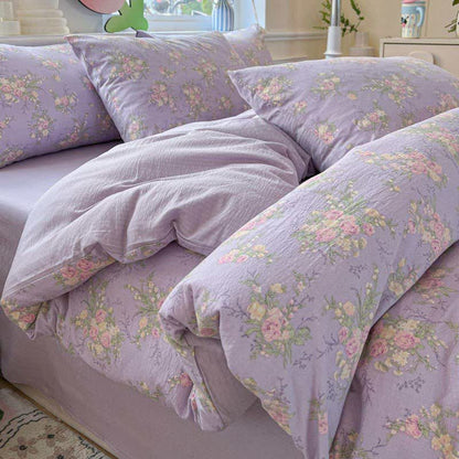 Ownkoti Dusty Purple Rose Cotton Gauze Bedding(4PCS) - image 3