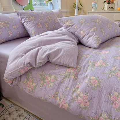 Ownkoti Dusty Purple Rose Cotton Gauze Bedding(4PCS) - image 2