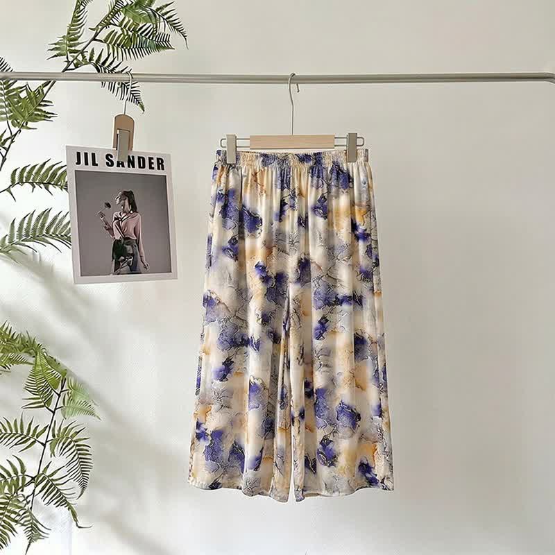 Ownkoti Artistic Print Cropped Lounge Pants - image 1