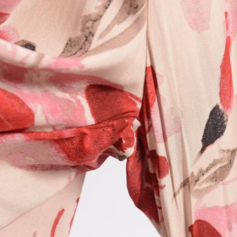 Ownkoti Red Floral Cropped Sleep Pants - image 6