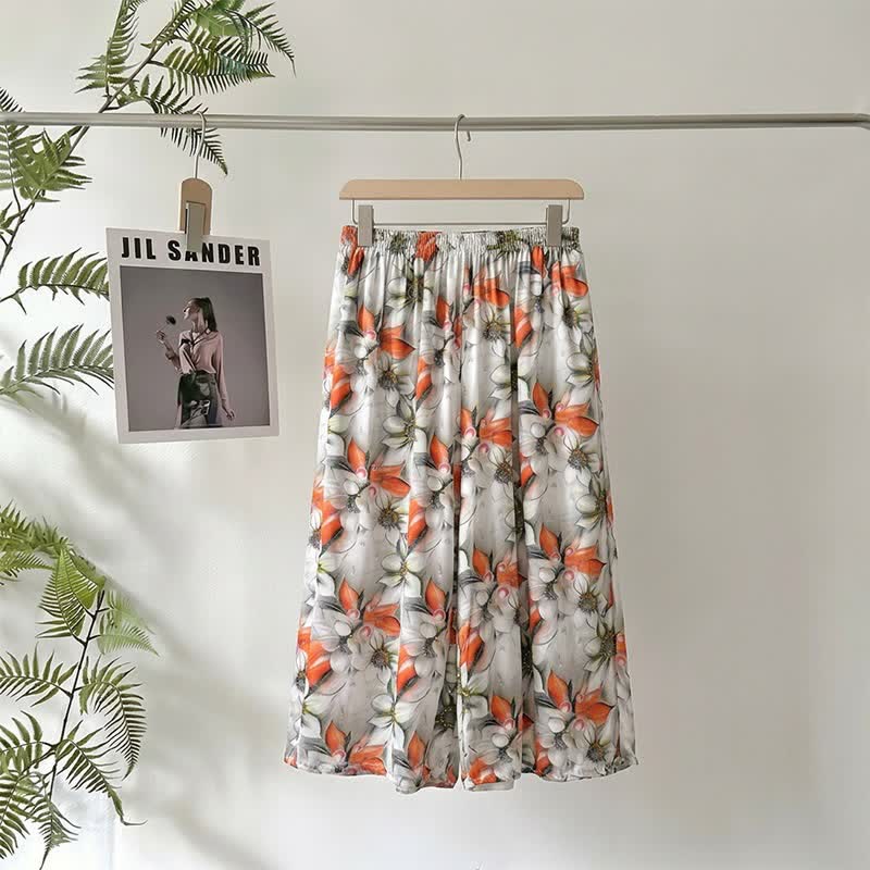 Ownkoti Vintage Floral Cropped Lounge Pants - image 1