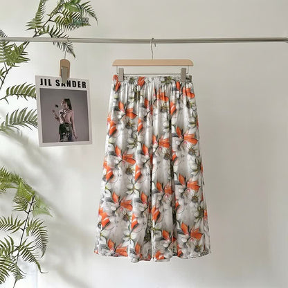 Ownkoti Vintage Floral Cropped Lounge Pants - image 1