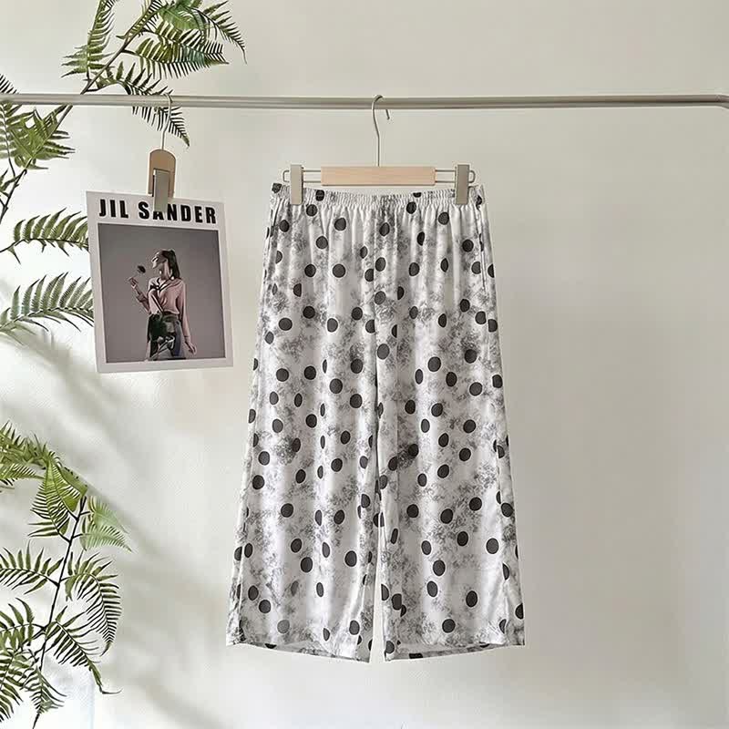 Ownkoti Polka Dot Cropped Pajama Pants - image 1