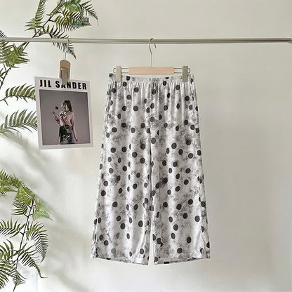 Ownkoti Polka Dot Cropped Pajama Pants - image 1