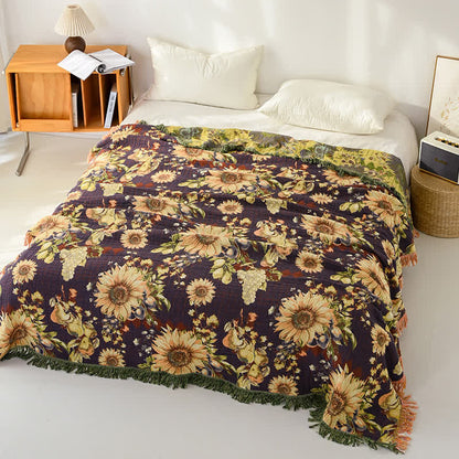Ownkoti Vintage Sunflower 4-Layer Muslin Blanket Quilt - King - image 0