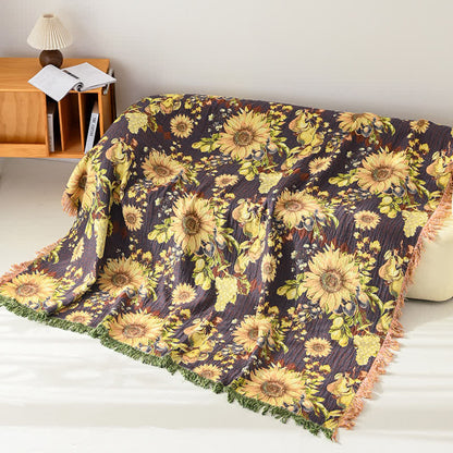 Ownkoti Vintage Sunflower 4-Layer Muslin Blanket Quilt - image 3