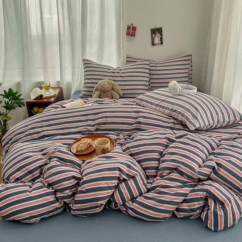 Ownkoti Minimalist Stripe Double Gauze Soft Bedding Set - image 3