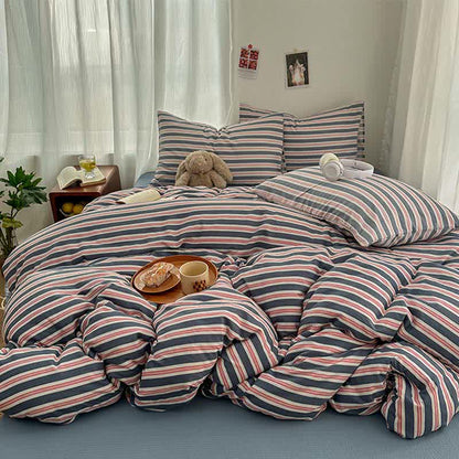 Ownkoti Minimalist Stripe Double Gauze Soft Bedding Set - image 3
