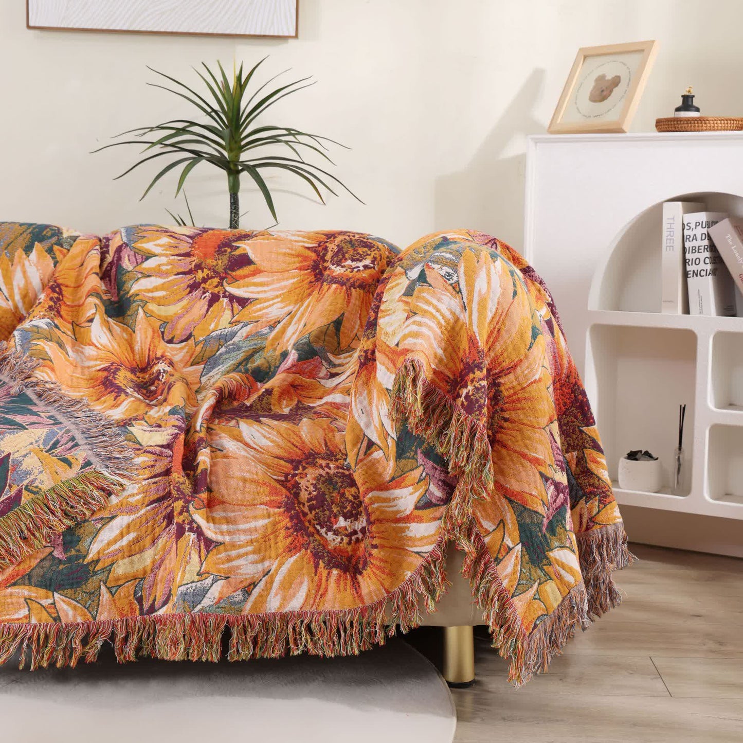 Ownkoti Boho Sunflower Cotton Gauze Bedspread Quilt - image 3
