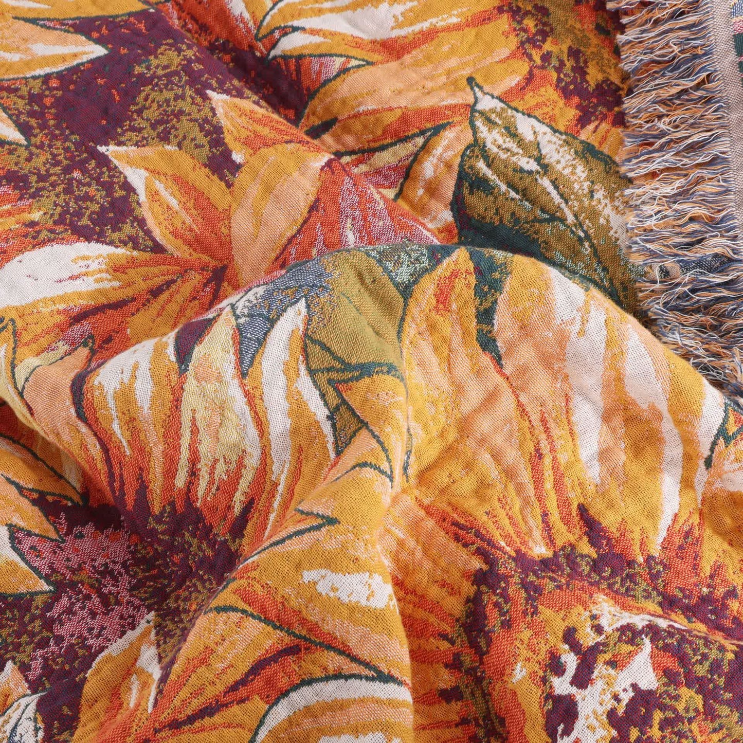 Ownkoti Boho Sunflower Cotton Gauze Bedspread Quilt - image 5