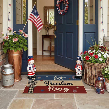 Ownkoti Let Freedom Ring Patriotic Crystal Velvet Entryway Rug - 31'' × 47'' - image 0