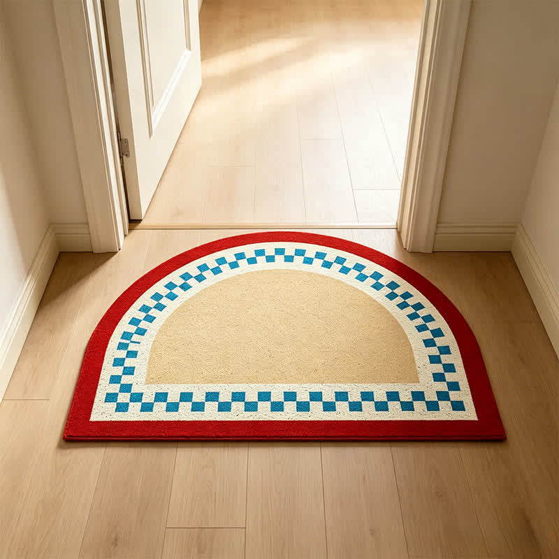 Ownkoti Half Moon Color Block Loop Pile Accent Rug - image 1