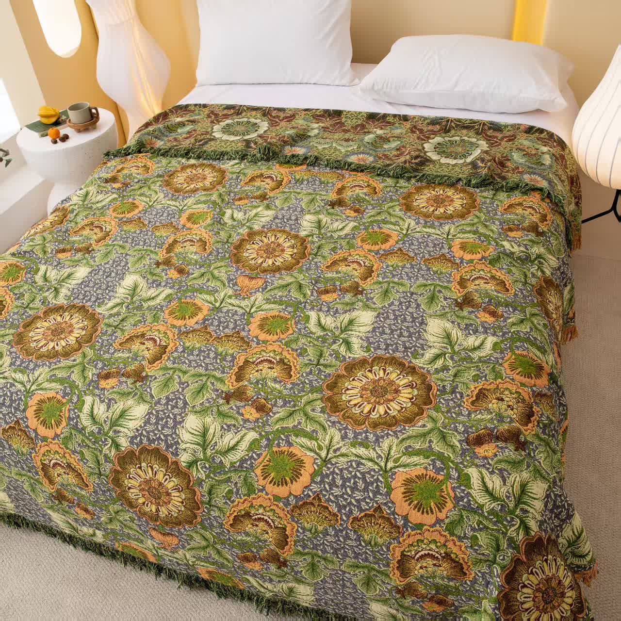 Ownkoti Reversible Floral 4-Layer Cotton Gauze Blanket Quilt - image 1