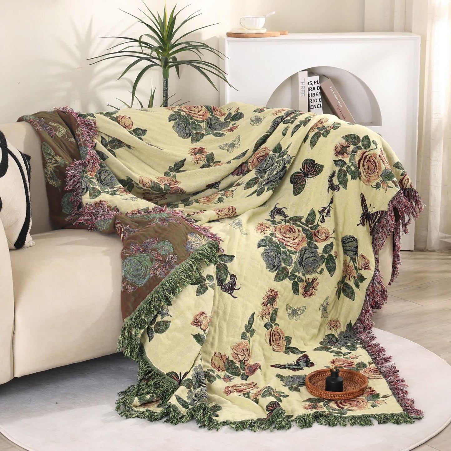 Ownkoti Romantic Rose Cotton Gauze Bedspread Quilt - image 3