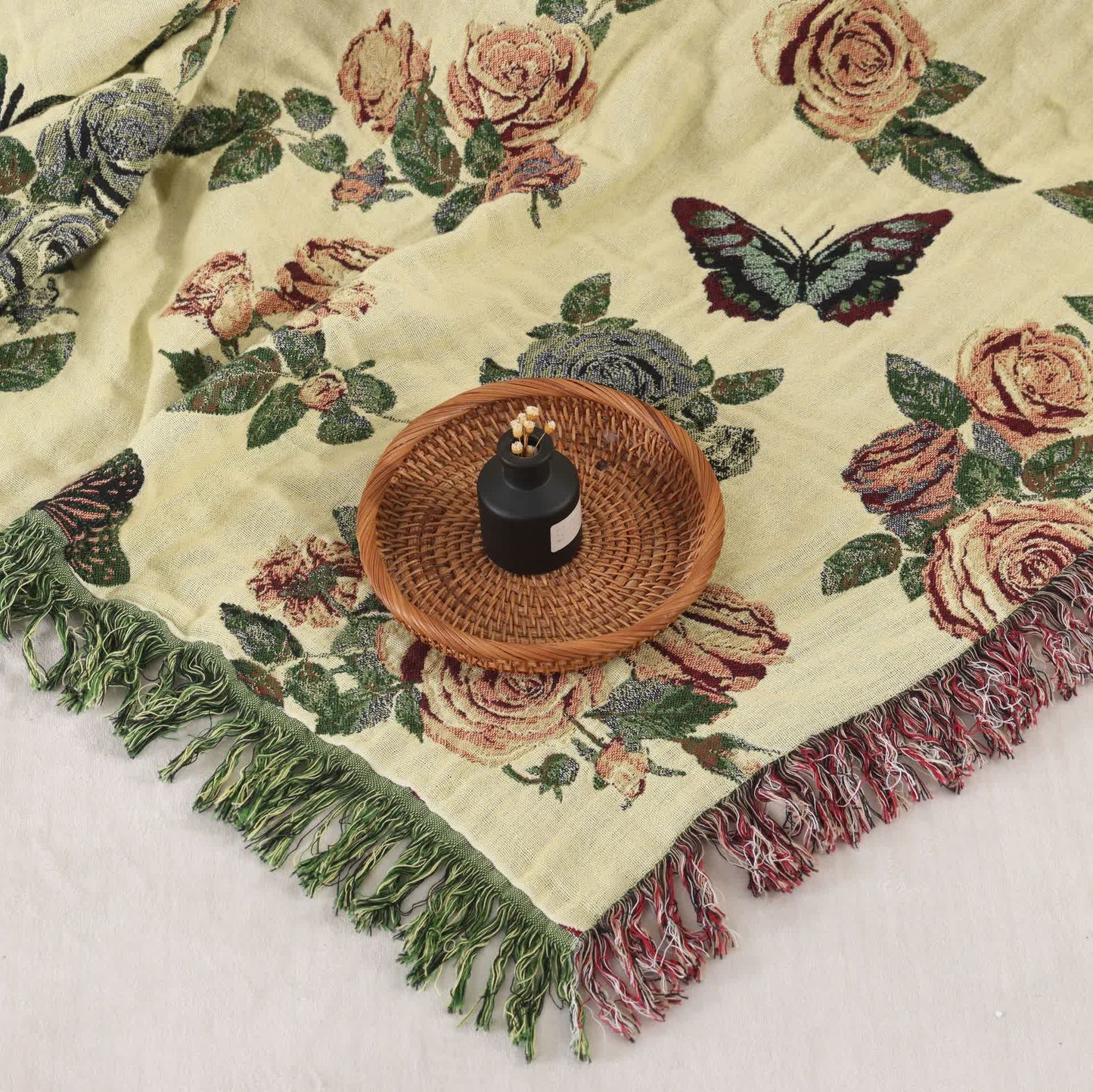Ownkoti Romantic Rose Cotton Gauze Bedspread Quilt - image 4