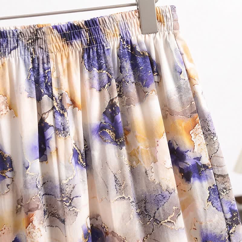 Ownkoti Artistic Print Cropped Lounge Pants - image 4