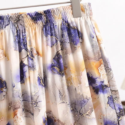 Ownkoti Artistic Print Cropped Lounge Pants - image 4