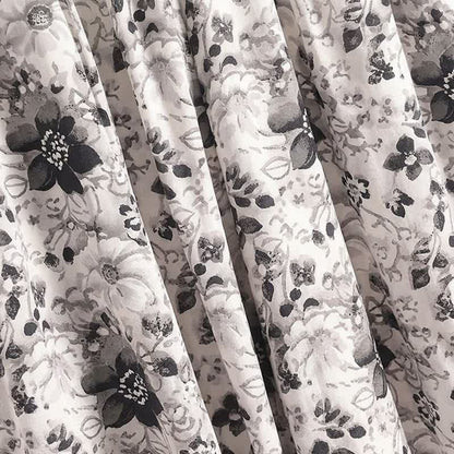 Ownkoti Vintage Black Floral Cropped Sleep Pants - image 6