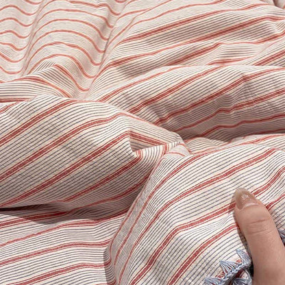 Ownkoti Modern Soft Striped Knit Cotton Bedding Set - image 4