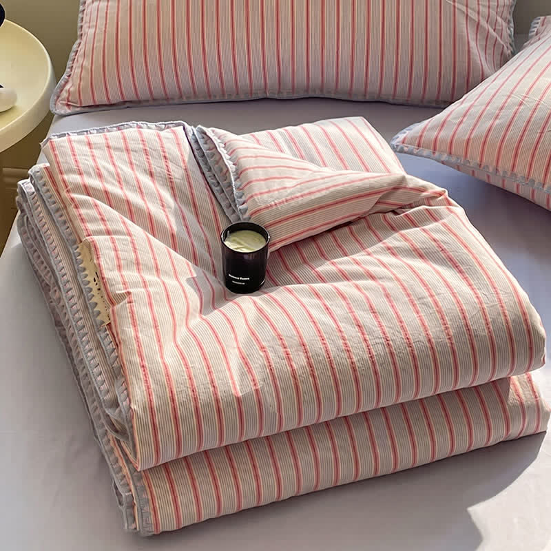 Ownkoti Modern Soft Striped Knit Cotton Bedding Set - image 3